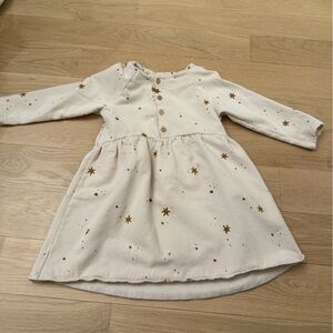 Babyclic Starry Cream Long Sleeve Dress 4T